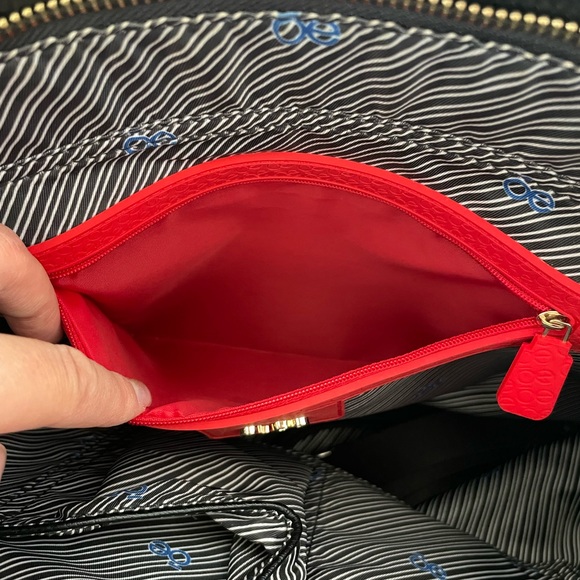 ōe Moda Chlōe black vegan leather tote bag laptop bag - Picture 6 of 13